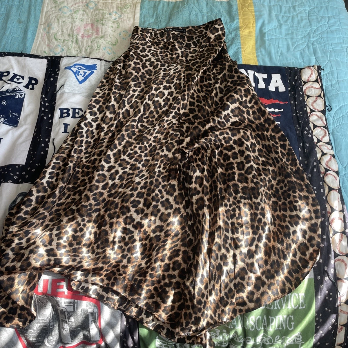Jupe Cotton On Femme Taille M - Noire Et Blanche - Motif Animal - A-line - Occasion