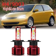 For HONDA CIVIC 1992-2002 2003 LED Headlight Kit H4 HB2 9003 6500K Hi/Low Bulbs