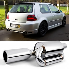 2.5" Inlet 4" Outlet Edelstahl Auspuffblende Endrohr Auspuffrohre für VW Golf 4