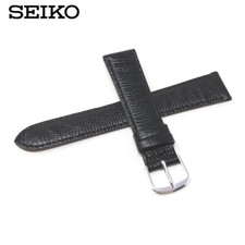 Cinturino Pelle Nera Seiko Per Uomo - 26mm Di Larghezza Anse, 19mm Alla Fibbia - Usato