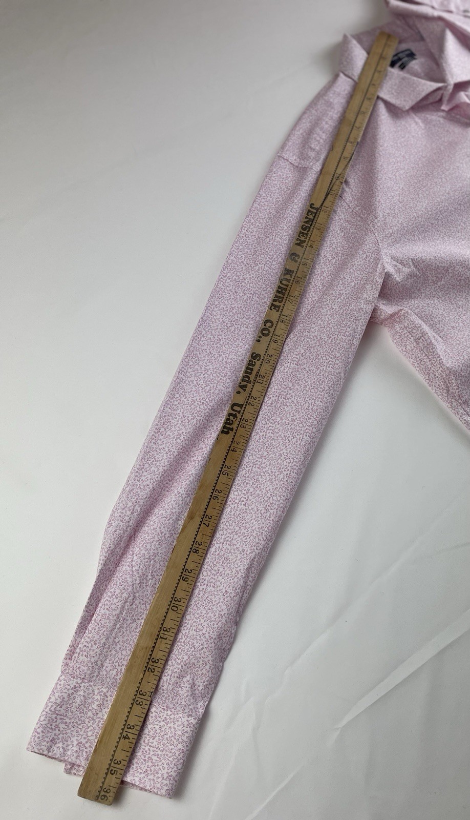 Van Heusen Flex Men's Button-Up Long Sleeve Dress Shirt Pink Size 17.5-34/35 thumbnail 6