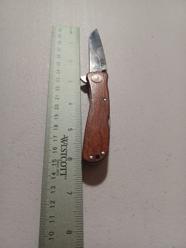 SOG Twitch II Folding Knife 2.63" AUS-8 Steel Blade Wood Handle 017 - Picture 2 of 5