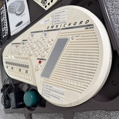 Vintage SUZUKI OMNICHORD OM-300 Synthesizer Case Overlays Power