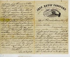 Civil War Caricature design patriotic letter paper