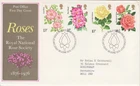 GB Stamps First Day Cover Centenary Royal National Rose Society, flower SHS 1976