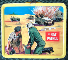 Vintage 1967 - RAT PATROL metal LUNCH BOX - Awesome graphics..!!