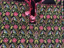 Vintage Palestinian Traditional Thobe- Hand-Embroidered Tatreez Dress