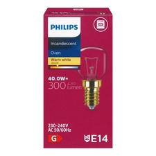 Genuine Philips Oven Lamp Bulb (300Lm E14 40W 230V 300°C P45) (50279890003)