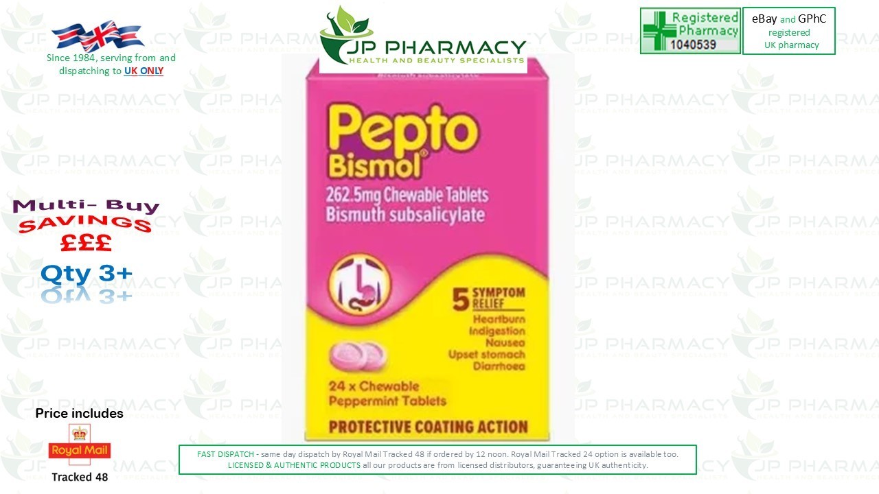 Pepto Bismo Pepto Bismol 24 Chewable Tablets Lloyds Pharmacy - Image 4