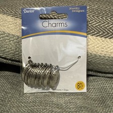 Set Of 8 Football Charms silver plated metal DIY jewelry making sports