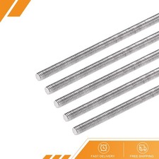 5 Pack M3 x 500mm Fully Threaded Rod 304 Stainless Steel Right Hand Threads