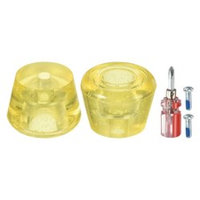 Roller Skate Toe Stops with Screwdriver Rubber Brake Stoppers Block Clear Yellow
