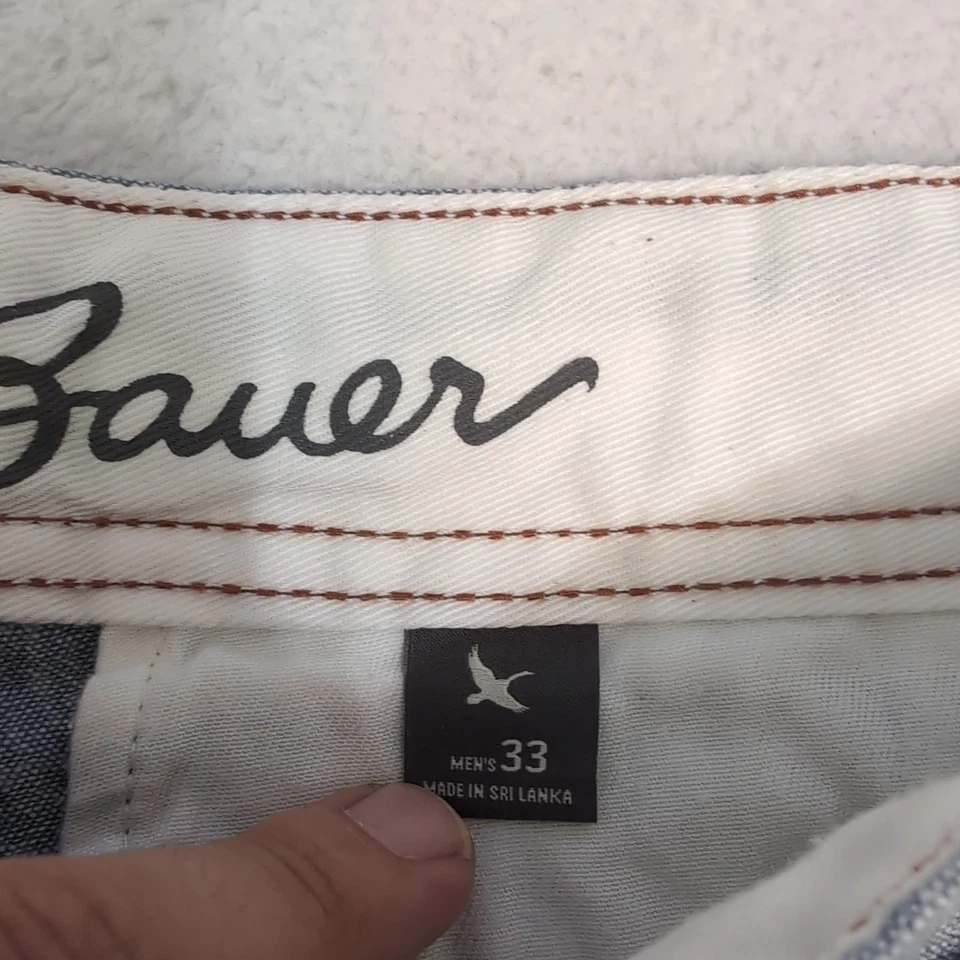 NEW Eddie Bauer Shorts Men's 33x8 Light Blue Linen Blend Drawstring Zip Pocket - Image 2 of 4