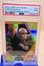 Topps Ufc Round 1 Anderson Silva Victorious Debut Gold 51/88 Psa 9