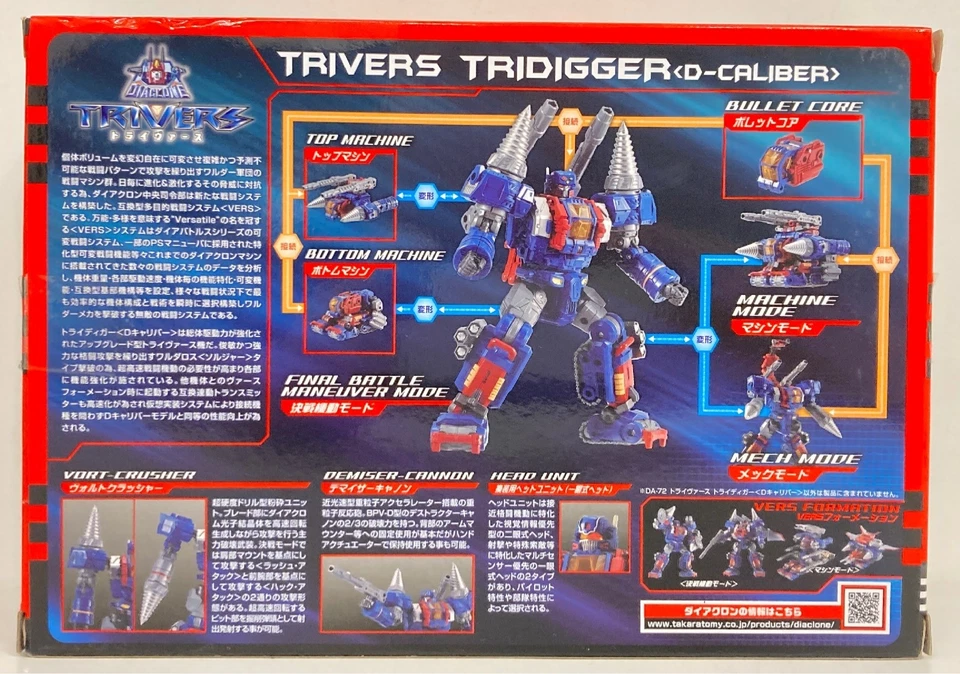 Takara Tomy Diaclone Triverse Tridigger D Caliber DA72 - Japan 240927 - Image 3 of 3