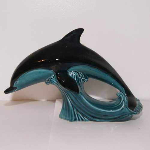 Poole Keramik großer Deko Delfin 28 cm
