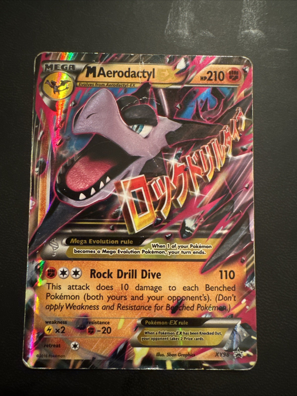M Aerodactyl EX XY98 XY Black Star Promos Holo HP Pokemon Tcg