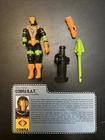 Gi Joe 3.75 Action Figure Loose Cobra BAT 1991 Near Complete W/File Card L6