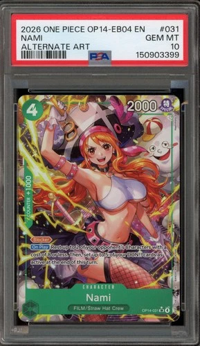 One Piece CCG Nami EB04 Alternate Art OP14-031 PSA 10 Gem Mint