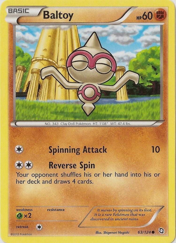 Baltoy - 63/124 - Common (Lp) Dragons Exalted - Fighting Pokémon