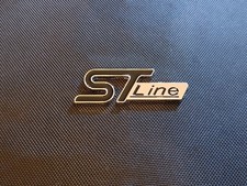 FORD ST Line Badge Black&Silver, Rear/Boot Badge, Strong Adhesive. Free Delivery