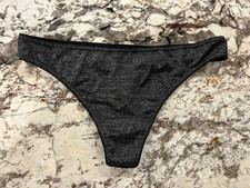 TRUE VINTAGE VICTORIA'S SECRET SMALL CHARCOAL EVERYDAY PERFECT THONG PANTY