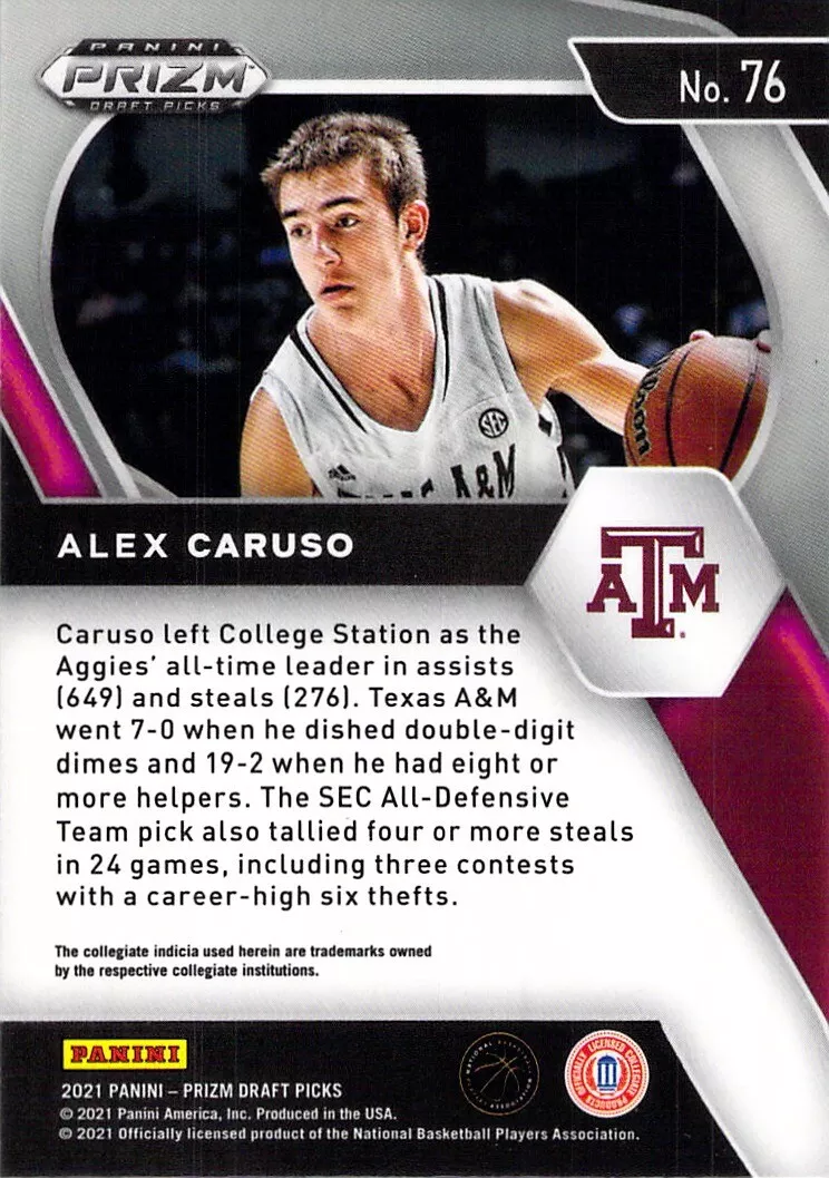 Alex sale caruso draft