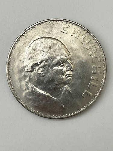 1965 SIR WINSTON CHURCHILL MEMORAL CROWN COIN - 第 1/6 張圖片