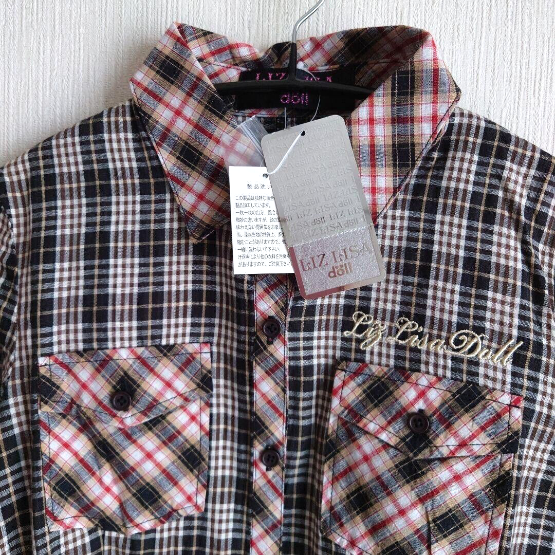 NWT LIZ LISA Doll Embroidered Check Shirt Grungre Shibuya109 NWT LIZ LISA Doll Embroidered Check Shirt Grungre Shibuya109
