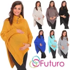 Practical Maternity Thick Heavy Poncho Jersey Warm Jumper Coat Size 8-14 FAS09
