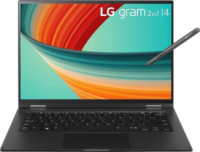 LG gram 14  2in1 Lightweight Laptop, Intel 13th Gen Core i5 Evo 14T90R-K.AAB6U1