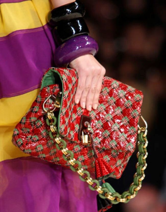 MARC JACOBS JENNIFER ROBERT PYTHON RUNWAY BAG PUR… - image 1