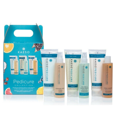 Kaeso Beauty Pediküre Geschenkset Set (6 Teile) Fuß Einweichen-Maske-Peeling-Spray-Creme