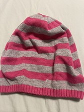 Baby Gap Pink / Gray Loose Fit Beanie Size S/M Cute