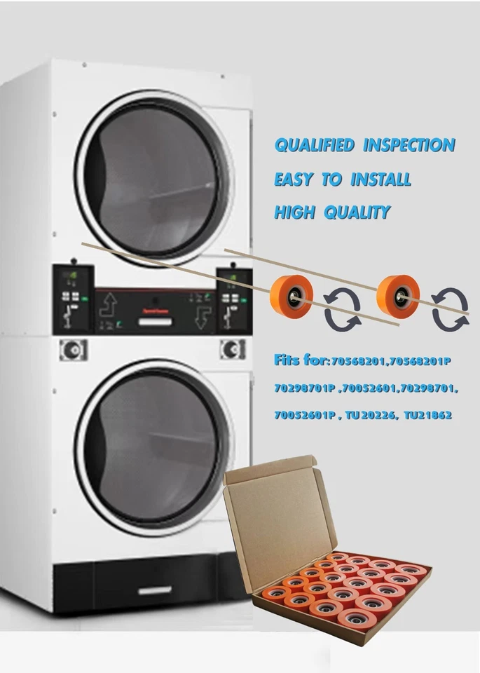 20 шт. ОРАНЖЕВЫЕ БАРАБАННЫЕ РОЛИКОВЫЕ ПОДШИПНИКИ ВЫСШЕГО КАЧЕСТВА ДЛЯ HUEBSCH/SQ/IPSO -70568201 - Изображение 2 из 3