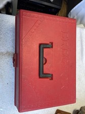 Vintage 1970  s Gabriel ERECTOR SET in Red Plastic Case