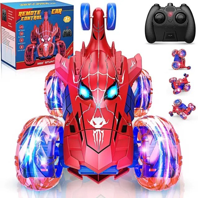 Spiderman Stunt Car Remote Control Cars Toys for Boys Girls