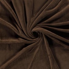 Double Sided Coral Cuddle Fleece Fabric Material DARK BROWN