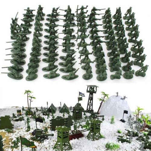 Turret Tanks Children Military Toy Plastic Soldiers 12 Poses Army Men Figures - Picture 1 of 23