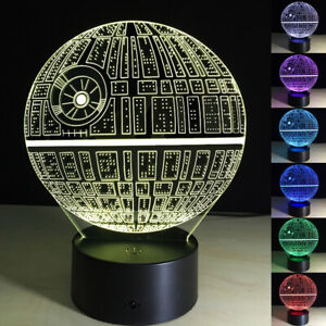 Star Wars 3D LED Farbe Tischlampe Nachtlicht Leselampe USB Bettlicht Geschenk DE