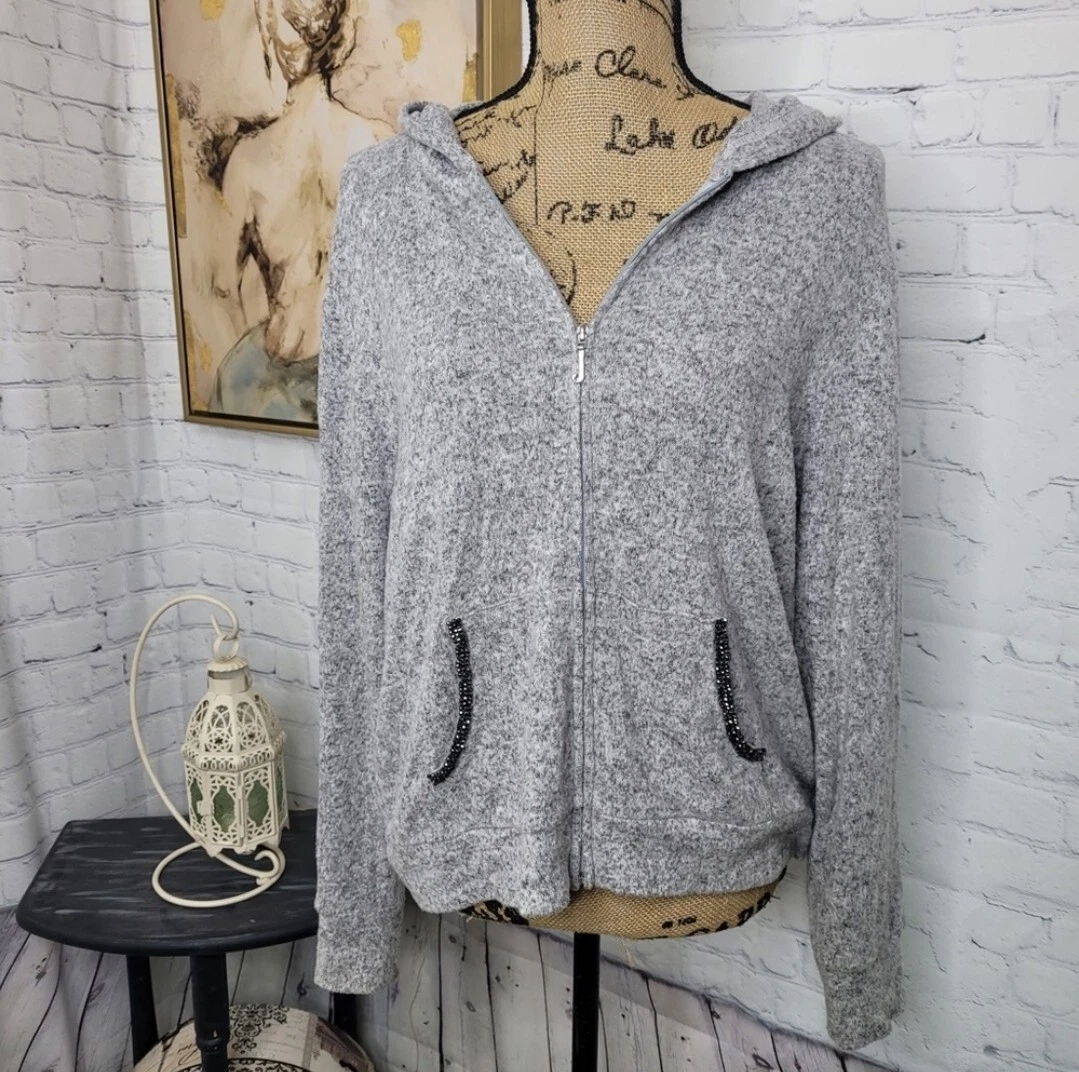 Juicy Couture Full Zip Grey Hooded Sweatshirt eBay
