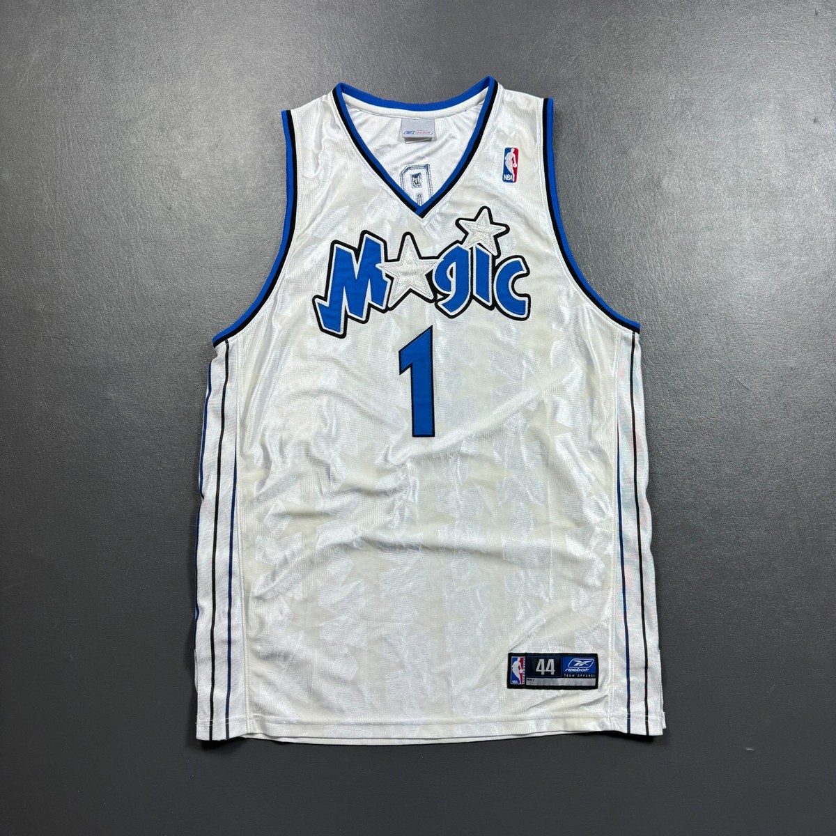 100% Authentic Tracy Mcgrady Reebok Orlando Magic Jersey Size 44 L