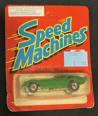 HOT WHEELS SPEED MACHINES VEGA BOMB GREEN 1982 MATTEL BLISTERPACK