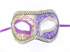PURPLE GOLD VENETIAN MASQUERADE MASK CARNIVAL MARDI GRAS PARTY MASKS