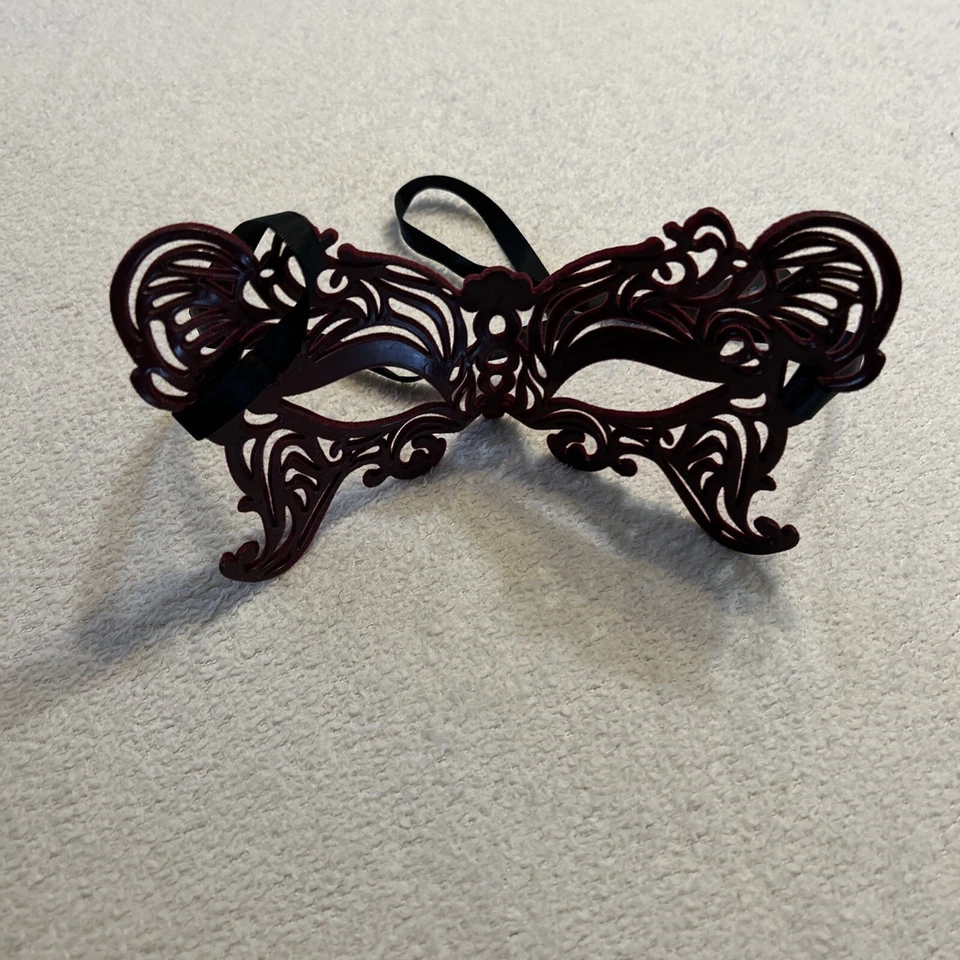 Fifty Shades Of Grey Masquerade Ball Masks Rot Samt Schmetterling - Bild 4 von 4