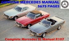 Mercedes SL Service Workshop Manual r107 280 300 380 420 450 500 560 SL SLC 107