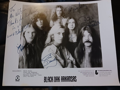 Rare 1975 Black Oak Arkansas Band Signed 8X10 Vintage Autograph Photo ...