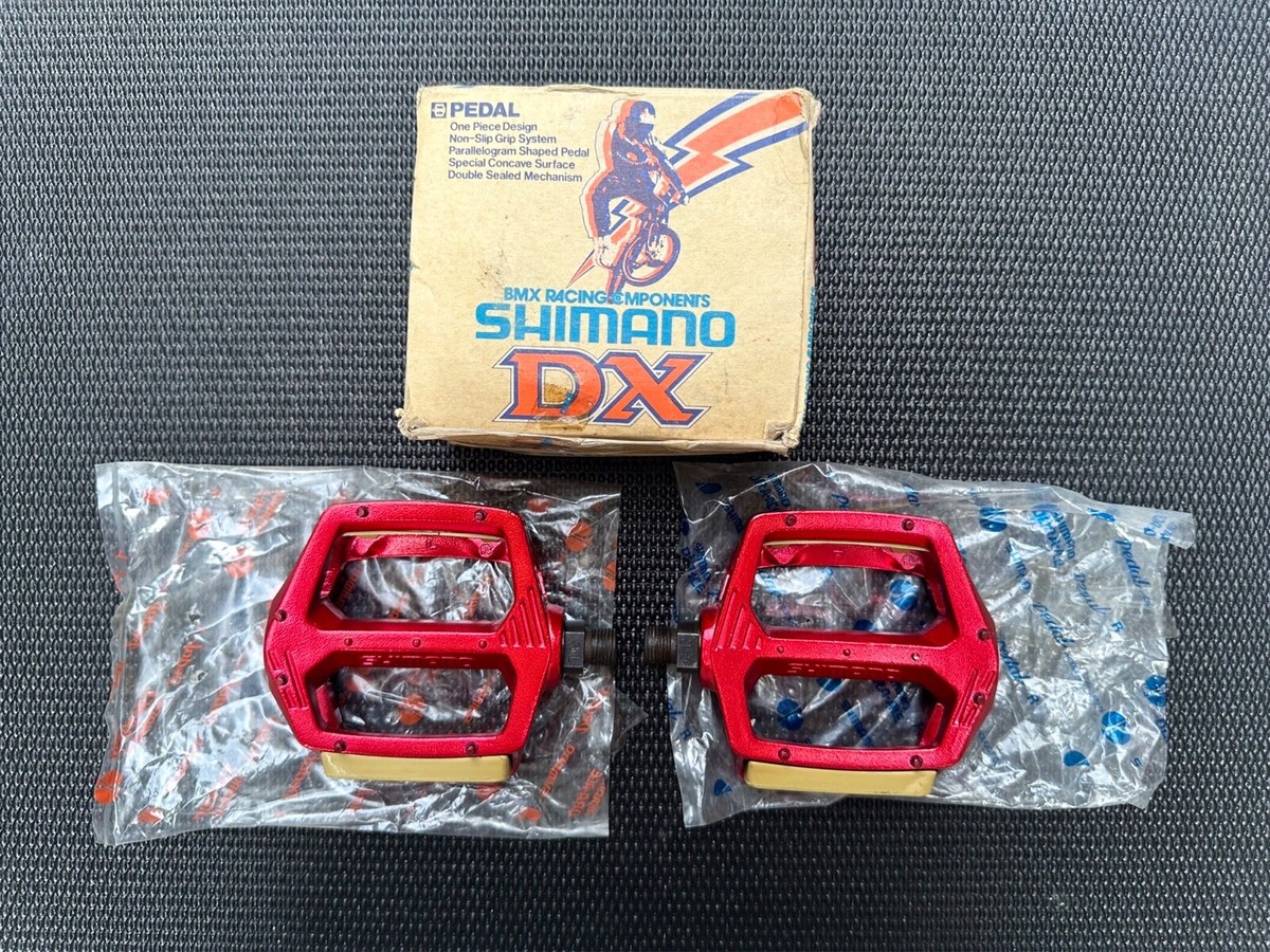 RARE SHIMANO DX CRAKS SET AND PEDALS RED OLD SCHOOL BMX | eBay RARE SHIMANO DX CRAKS SET AND PEDALS RED OLD SCHOOL BMX | eBay