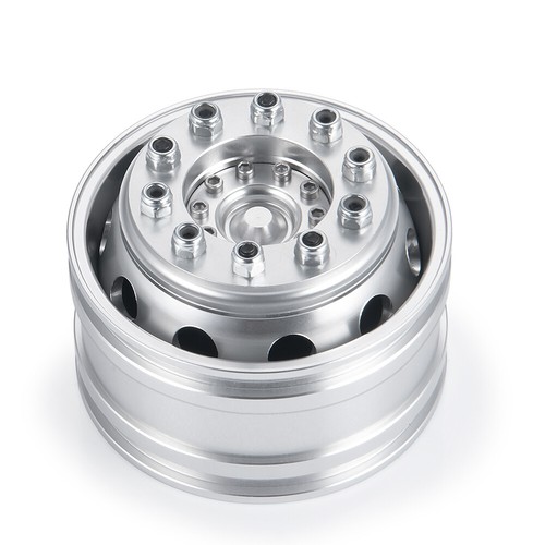 FLYXM Front Wheel Rims Hubs Wider Wheels for RC 1:14 Tamiya Tractor Truck Car - Picture 5 of 11
