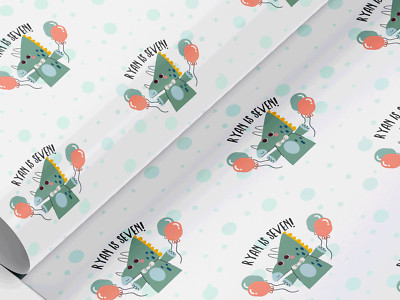 Personalisiertes Geschenkpapier Kindergeburtstag, Geschenkpapier, beliebiger Name, beliebiger Wortlaut